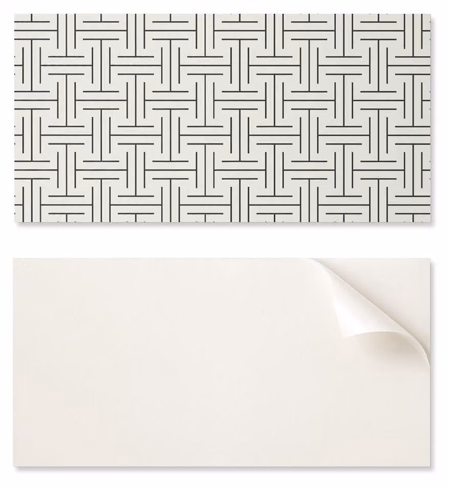Pannello in vinile autoadesivo con decorazione stampata, dimensioni 120 x 60 cm, motivo geometrico a scacchi