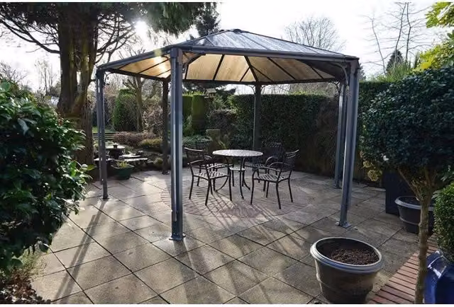 Copertura per gazebo esagonale Palram in alluminio e policarbonato grigio – 1