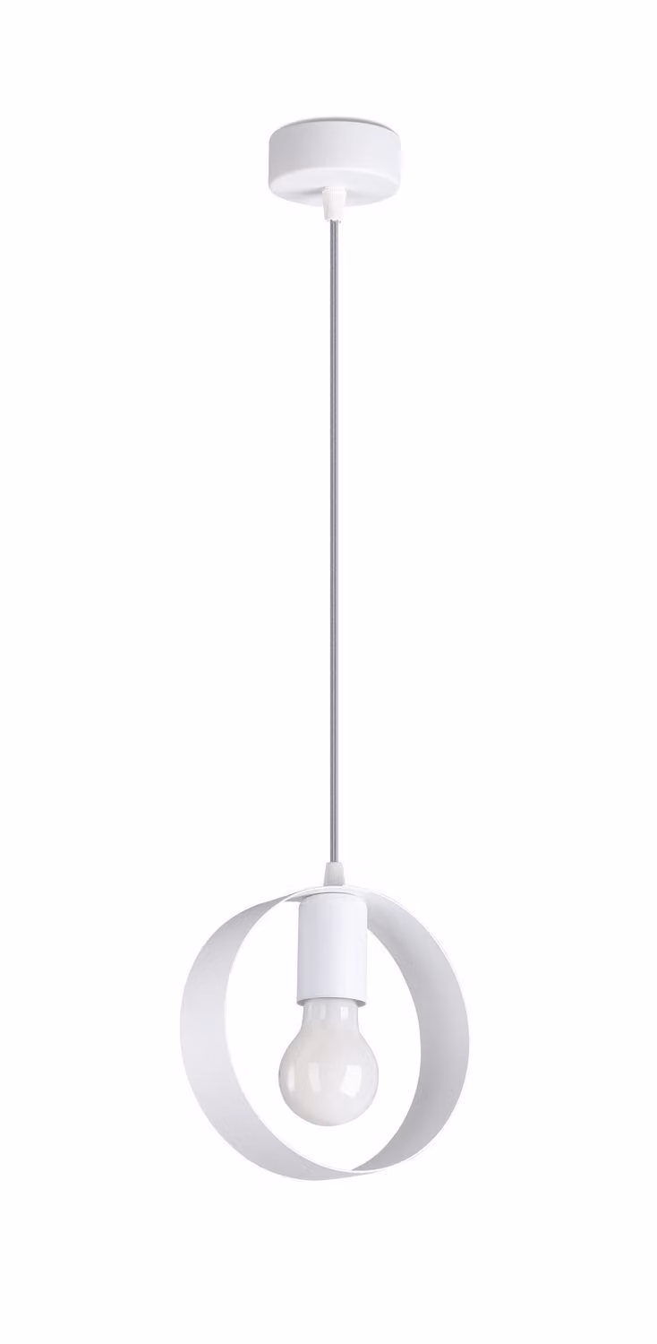 Lampada a sospensione TITRAN 1 biała 1xE27 15W acciaio 120x18x18cm Sollux Lighting