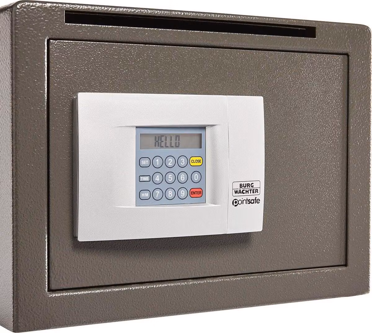 Cassaforte per mobili BURG-WÄCHTER Point-Safe P2 E EWS con serratura a combinazione elettronica e fessure di inserimento, incl. ripiano, porta a doppia parete