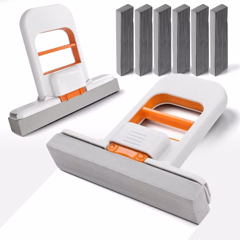 Set di mini-spazzole, 2 pezzi, pieghevoli, con 6 spugne, portatili