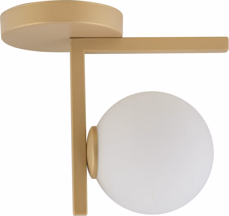 Lampada da soffitto per camera da letto in vetro decorativo dorato a sfera bianca Andy 1xG9 12W Sigma Lighting