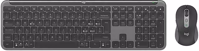 Combo Tastiera e Mouse Logitech Signature Slim MK950 Bluetooth e USB-A Grigio