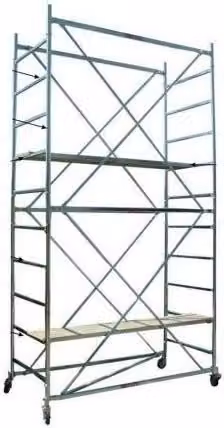 Ponteggio in acciaio MARCHETTI modello EU75 colore nero e argento H: 370 cm