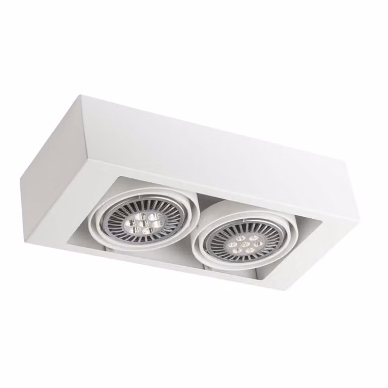 Faretto KOGA bianco 2xGU10x18W in metallo, dimensioni: 8x40x18 cm, IP20, Shilo