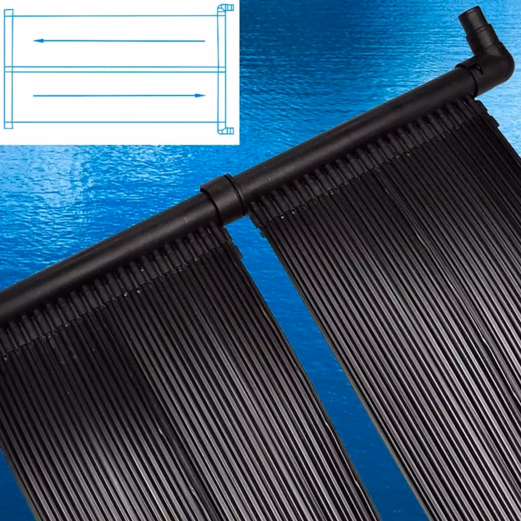 Set di 6 pannelli solari riscaldatori per piscina Videx colore nero L: 620 cm, H: 80 cm – 2