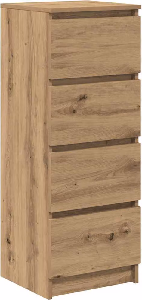 Credenza Rovere Artigianale 37,5x35x99 cm in Legno Multistrato