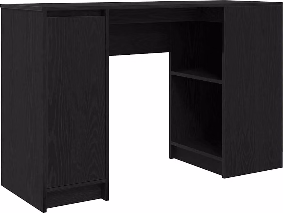 Scrivania Rovere Nera 120x42x76 cm in Legno Multistrato