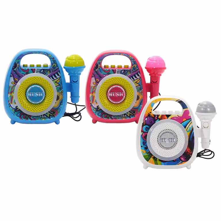 TU Giochi Mini Karaoke Bluetooth con Microfono, Luci e Speaker Portatile Multicolore
