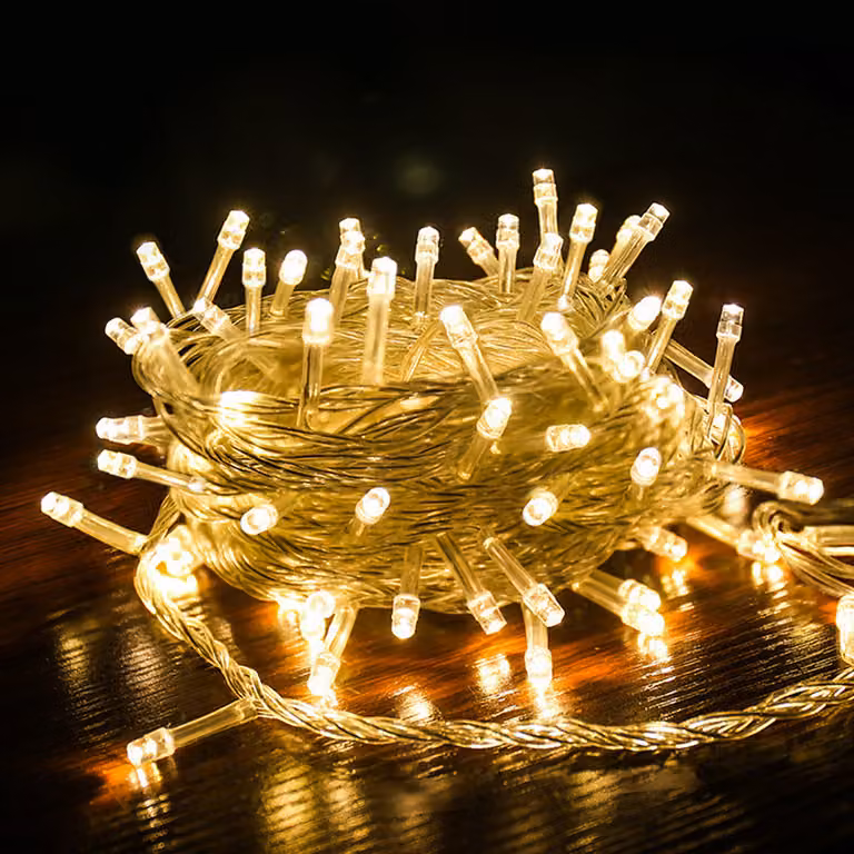 Jopassy 10m 100 LED luci fiabesche luci di Natale illuminazione luce impermeabile, bianco caldo