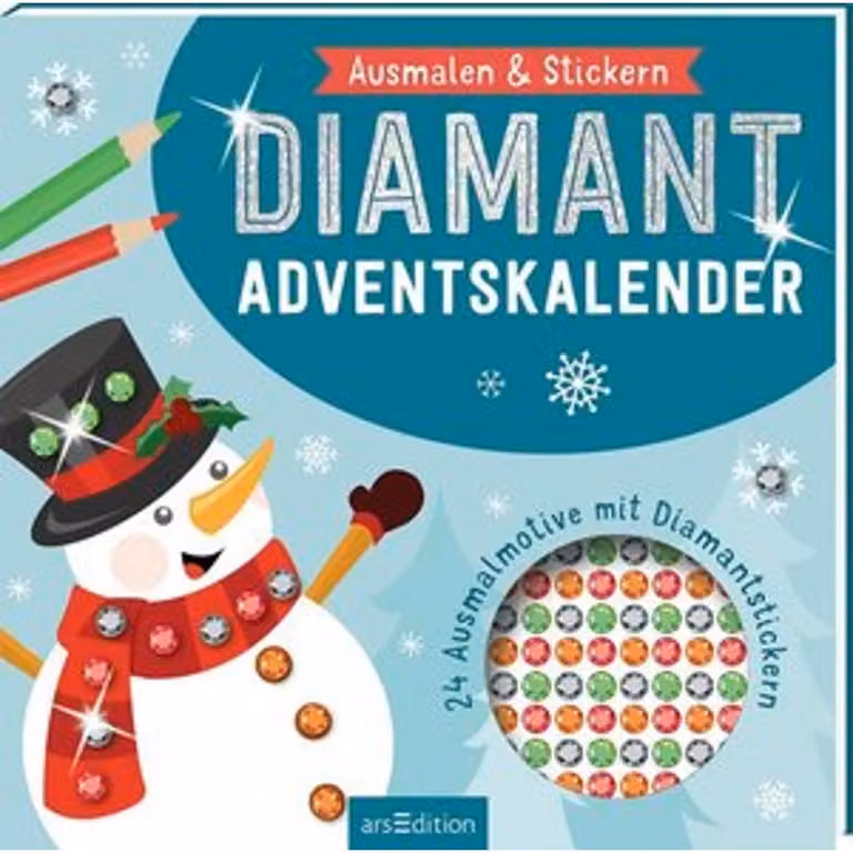 Calendario dell'Avvento a tema diamanti