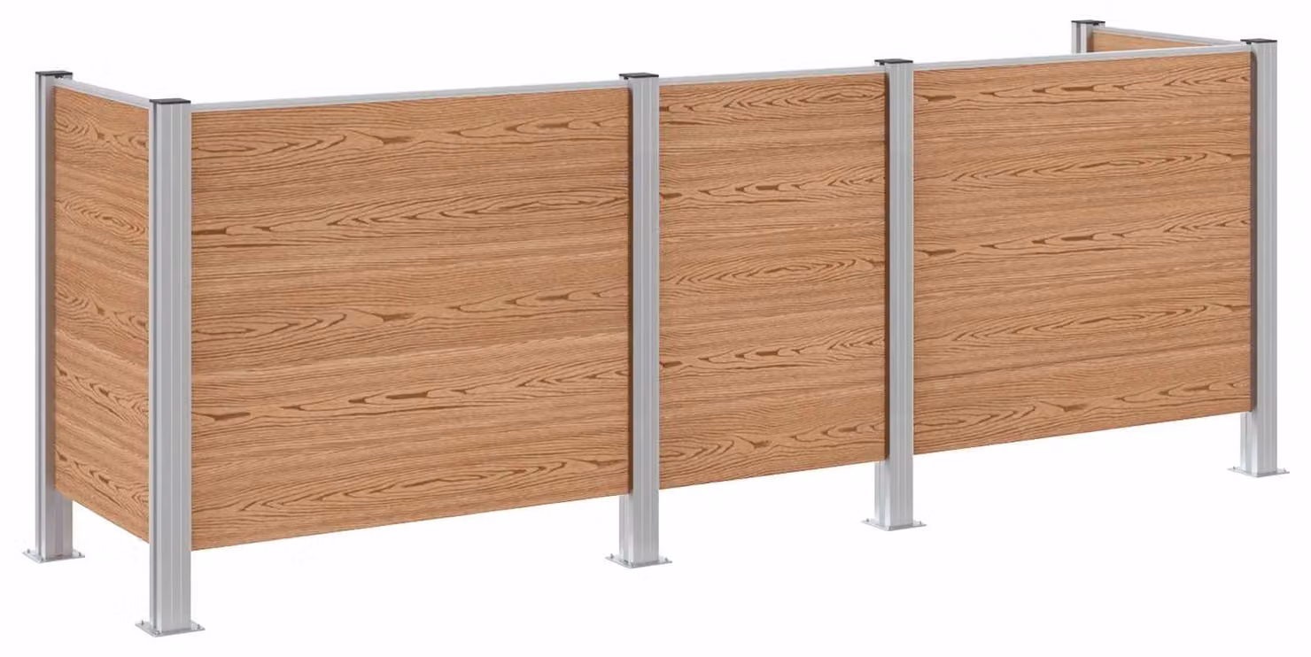 Recinzione Contenitore per Rifiuti Marrone 315 x 85 x 115 cm