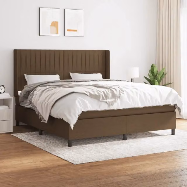 Letto Ibrido con Giroletto a Molle e Materasso vidaXL, Marrone e Bianco, L/P/H: 160 x 200 x 63 cm – 1