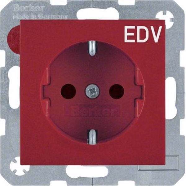 Berker 47238922 Presa SCHUKO con EHBS S.1 rosso glzd