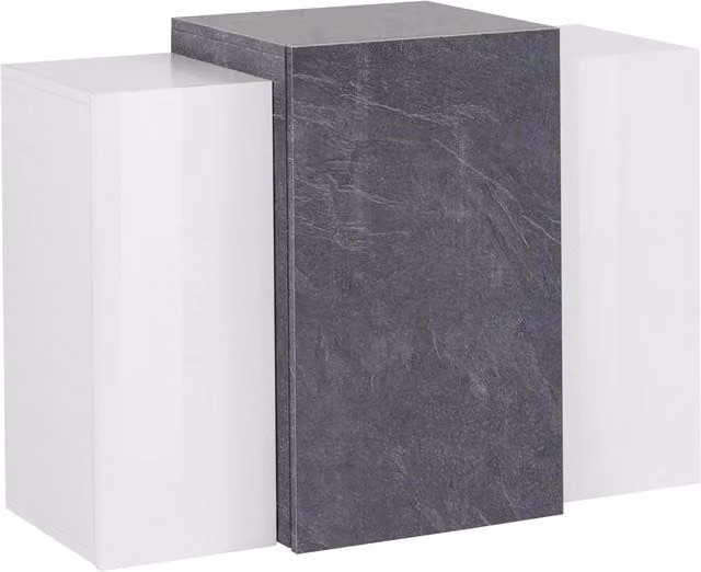 Pensile 3 Ante 90x38x65,5 cm Coro Bianco Lucido e Ardesia