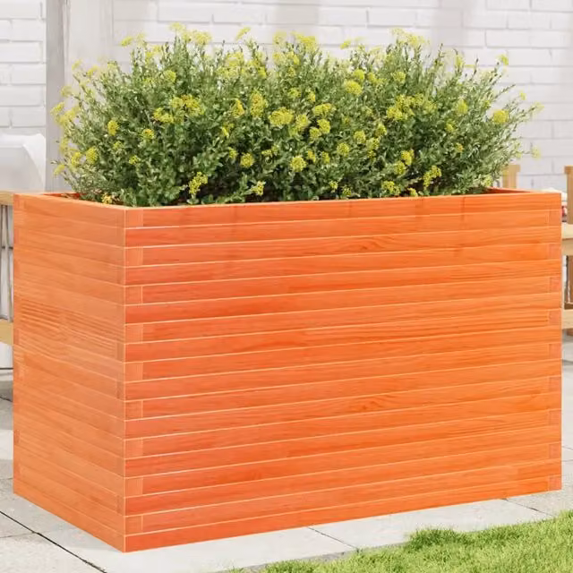 Fioriera Giardino Marrone Cera 110x60x68,5 Legno Massello Pino 3282506