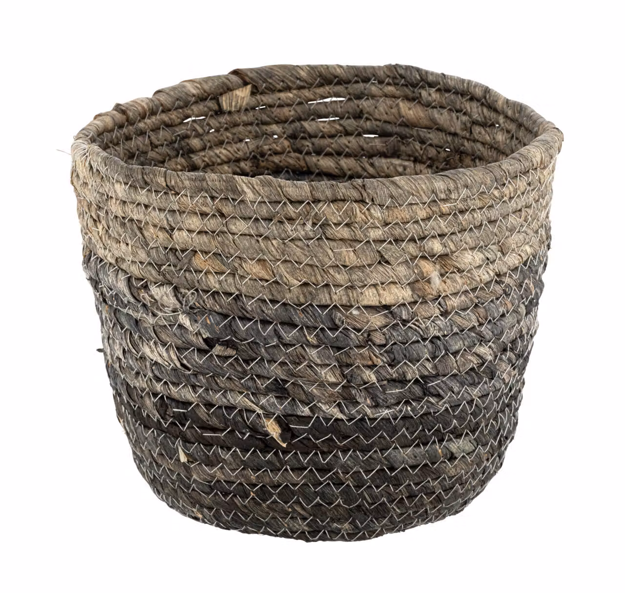 WENKO cestino in fibra naturale Coppitella in blu 22 x 16 cm