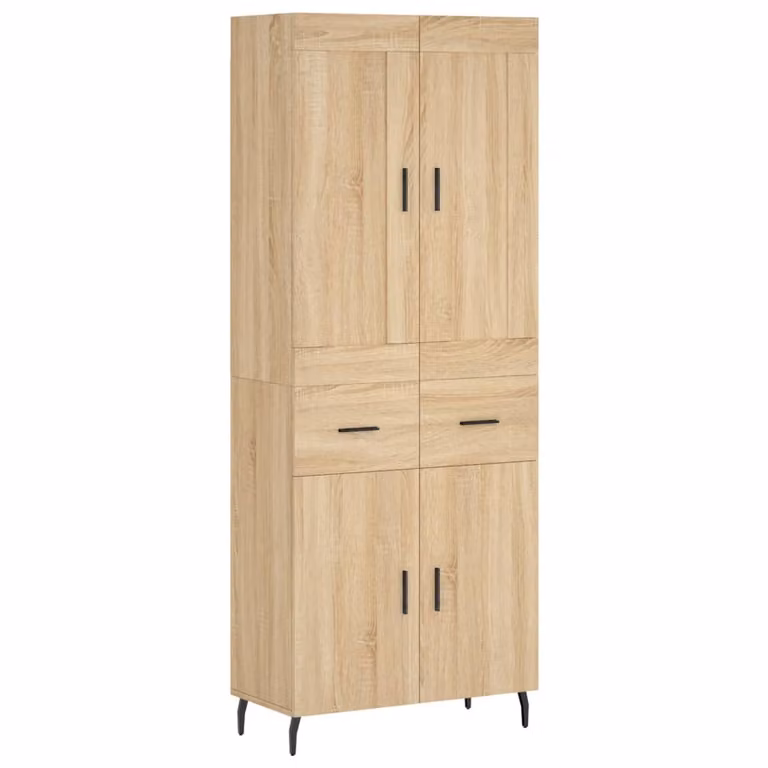 Credenza Rovere Sonoma 69,5x34x180 cm in Legno Multistrato