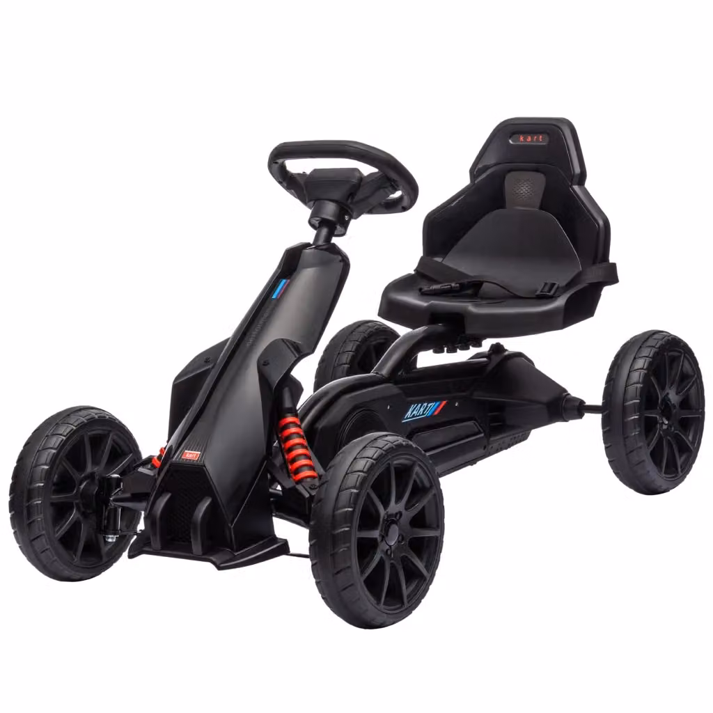 Veicolo a pedali Minimal per bambini con sedile regolabile, nero, L: 100 cm, P: 58 cm, H: 58,5 cm – 2