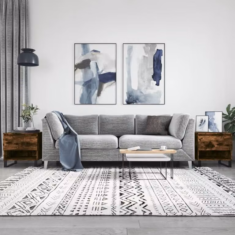 Maison Exclusive - Tavolini da salotto 2 pezzi Rovere affumicato 50x46x50 cm Materiale ligneo