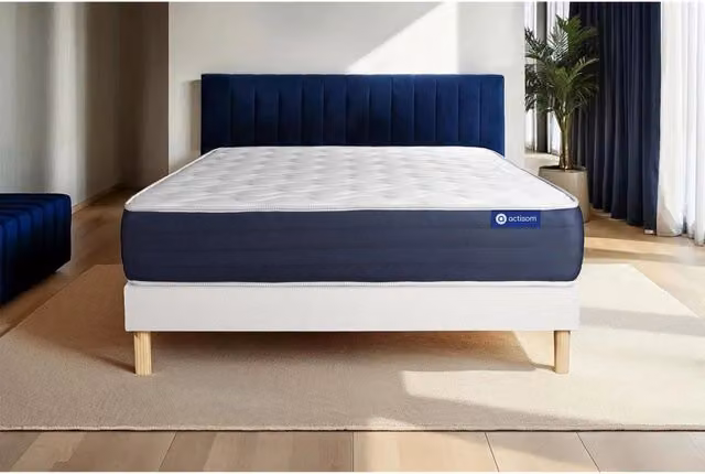 Kit rete e materasso matrimoniale Actiflex sleep 200x200cm - Spessore : 22cm - Molle insacchettate e memory foam - Bilanciato -
