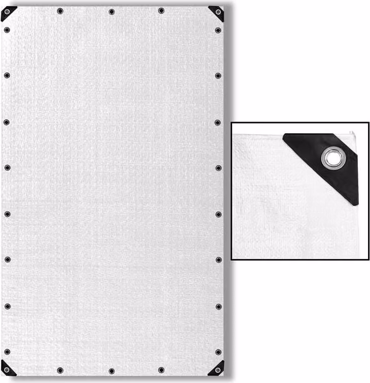 Telone industriale 180 g/m² bianco 4x6 m pellicola protettiva edilizia PE piscina sabbia