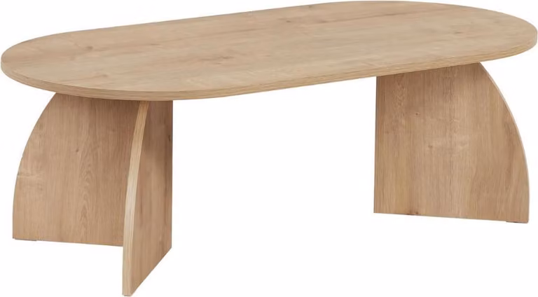 Calicosy - Tavolino con piano ovale e gambe curve L120 cm - SELENE
