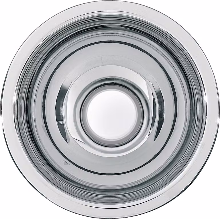 KWC AR lavabo rotondo, RONDO, acciaio inox, 233x107 mm, senza sfioratore, satinato