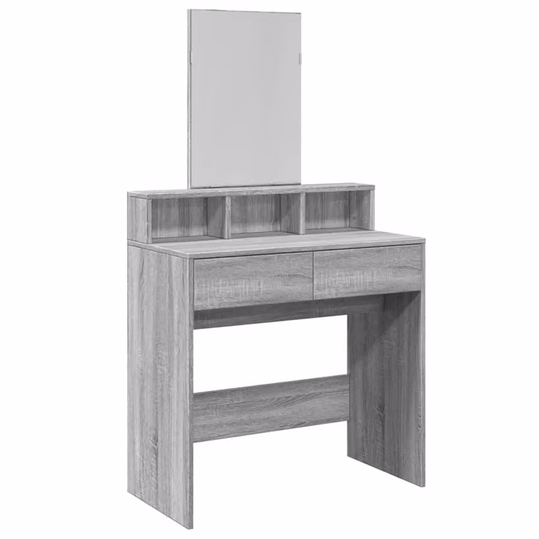 Toeletta con Specchio Grigio Sonoma 80x41x144,5 cm