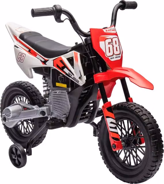 Moto Elettrica per Bambini GIORDANOSHOP Rossa con Luci, Suoni e Batteria Ricaricabile