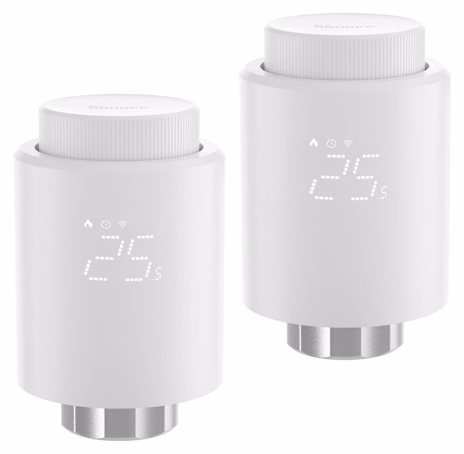 SONOFF TRVZB, termostato intelligente per radiatori, confezione da 2. Termostati intelligenti per riscaldamento con funzionalità di controllo tramite app, compatibili con hub Zigbee 3.0 e con Amazon Alexa/Home Assistant