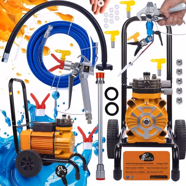 Agitatore per Verniciatura Rosfix Strong Orange Storm SOS03 – Motore 3500W, Pressione 22MPA, Flusso 18L/Min