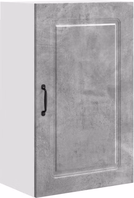 Armadio da cucina rettangolare minimalista ampio spazio 50 x 31 x 80 cm in legno multistrato grigio cemento 02_0053716