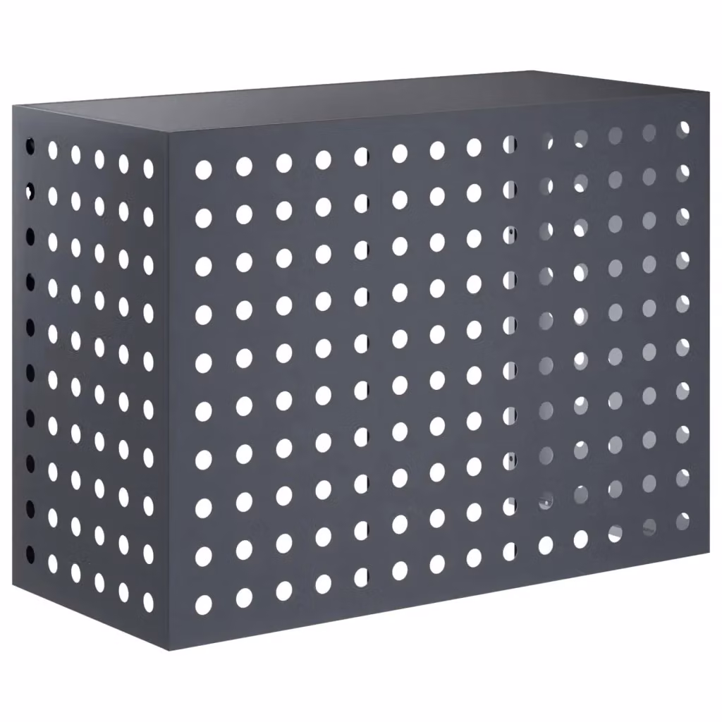 Copertura in acciaio per condizionatore d'aria Videx, colore Antracite, L 110 x P 50 x H 80 cm – 2