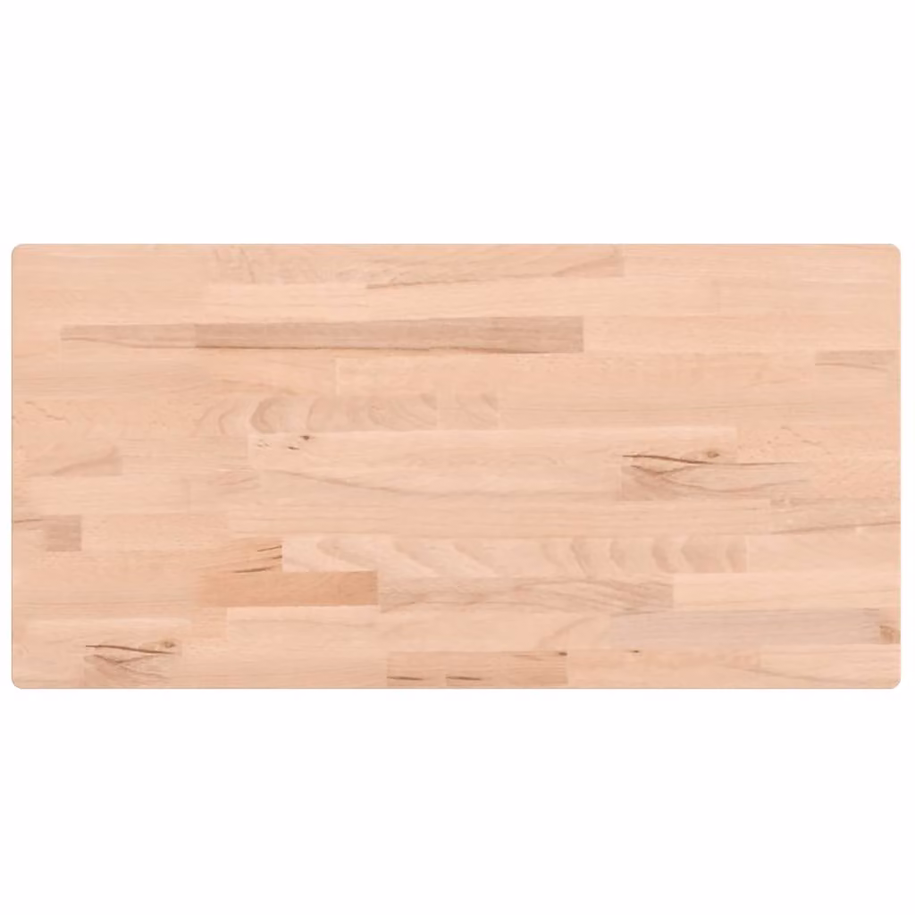 Piano Bagno 100x50x1,5 cm in Legno Massello di Faggio
