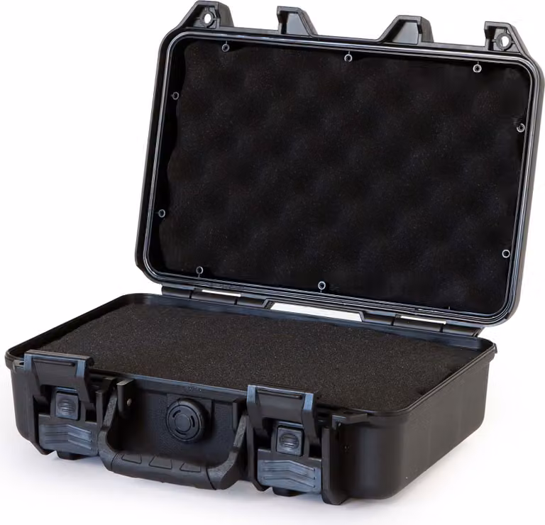 Custodia universale Wiltec 32 x 22,9 x 11,2 cm, custodia impermeabile per il trasporto, custodia protettiva in PP e fibra di vetro, custodia con schiuma cubica