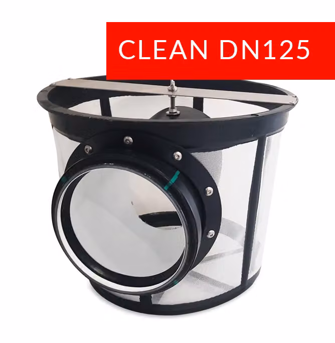 Filtria Clean DN125 filtro per acqua piovana | filtro per cisterna | cestello filtrante | filtro per l'utilizzo dell'acqua piovana in giardino | diametro: 30 cm