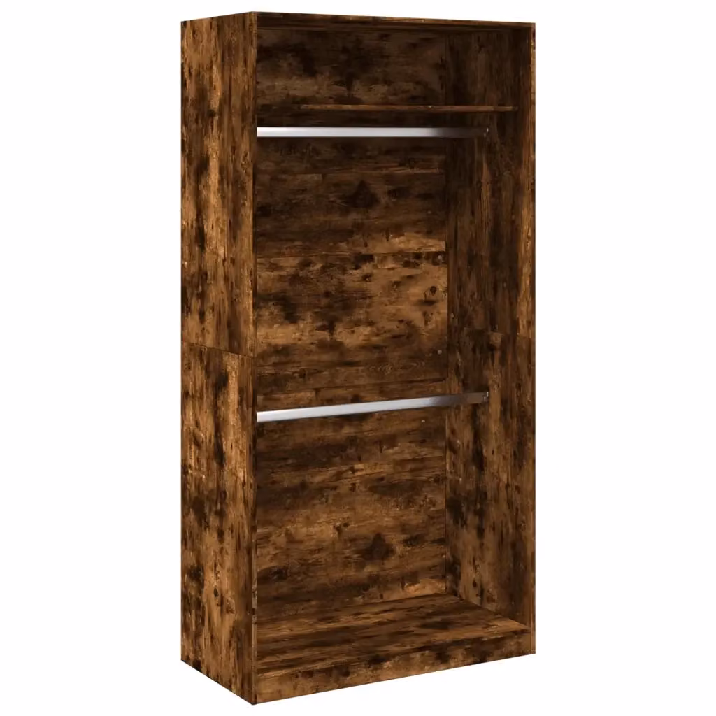 Armadio vidaXL in Rovere Fumo con Ante a Battente, L/P/H: 100 x 50 x 200 cm – 2