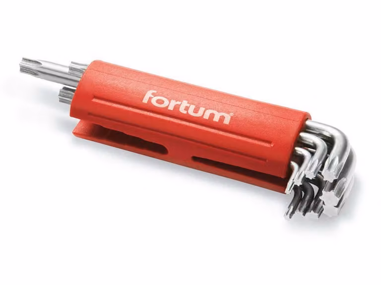 Fortum (4710300) Chiavi a L TORX 9 pezzi T 10-15-20-25-27-30-40-45-50 S2