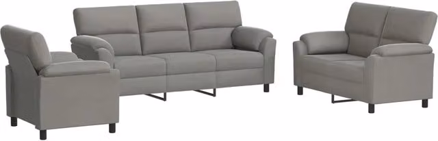 Set di divani 3 pcs Grigio Chiaro Velluto 3430462
