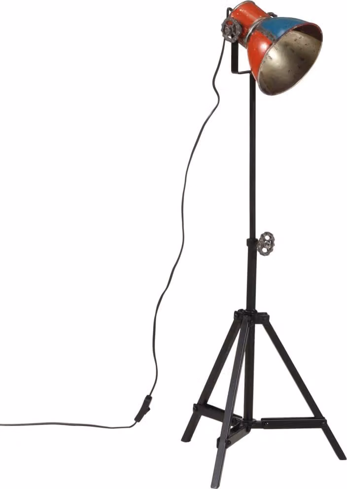 vidaXL Lampada da terra 25 W Multicolore 35x35x65/95 cm E27