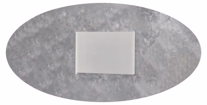 Plafoniera Contemporanea Pixart Metallo Foglia Argento Led 36W