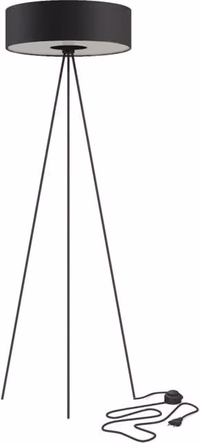Lampada da terra Nowodvorski Cadilac treppiede 3xE27 nera
