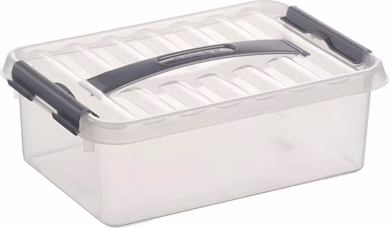 6 unità di contenitore Helit Box 4 L, modello Q-Line, marca Sunware (codice prodotto H6160002)