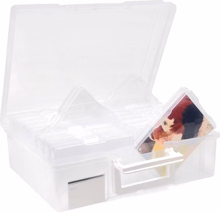 Scatola grande con etichette per 1600 foto 4R - Multifunzionale - Organizzatore di foto