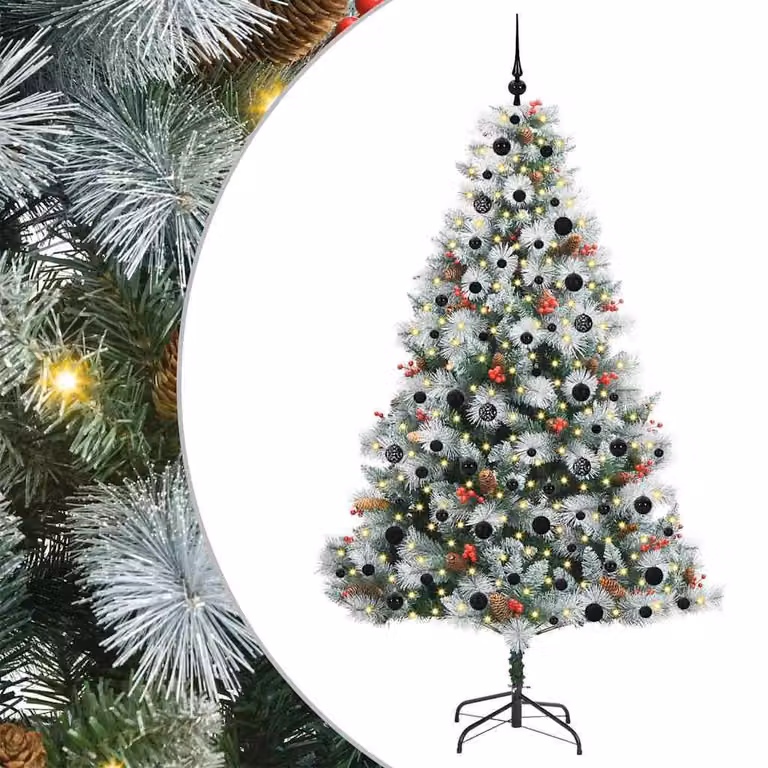 Albero di Natale artificiale, colore verde, altezza 210 cm