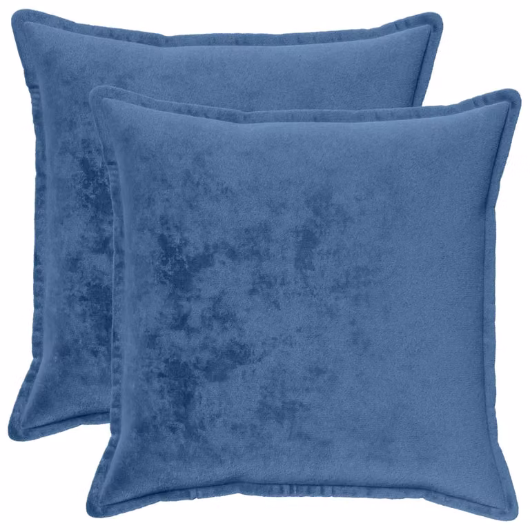vidaXL Federa 2 pcs HOUTEN Azzurro 70 x 70 cm Flanella