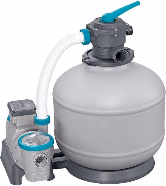 Trade Shop - Pompa Di Filtraggio A Sabbia Con Timer Manometro 11.355l/h Per Piscine Fuori Terra 58486 -