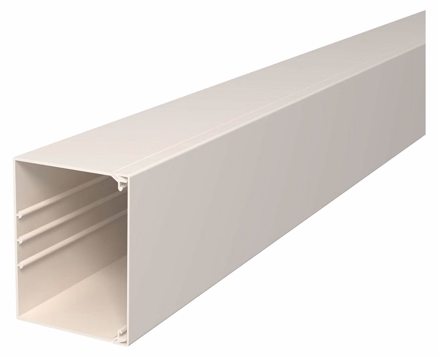 2 metri di canalina per pareti e soffitti con sezione 100 x 130 mm, PVC - Fili 100x130 mm RAL9001 WDK100130CW