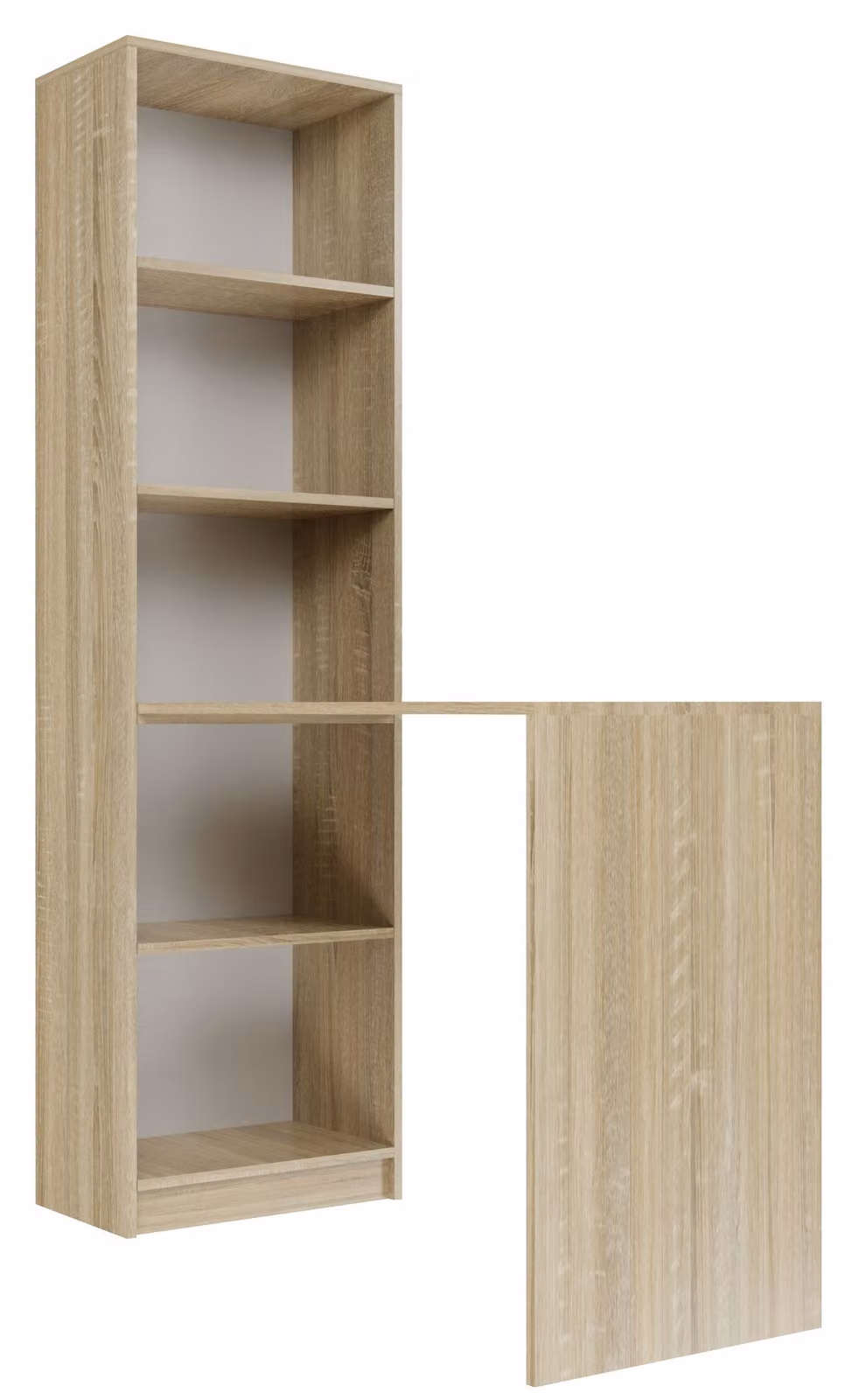 Scrivania con scansia ROMET - rovere sonoma